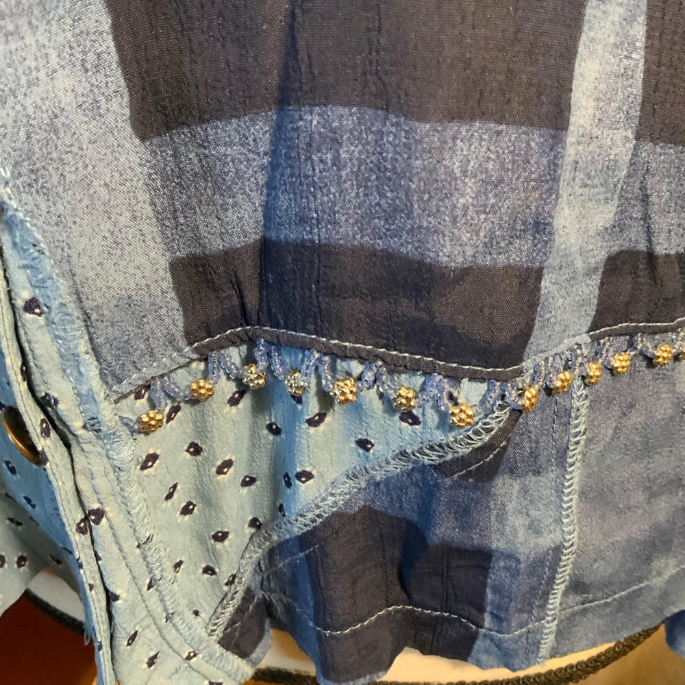 Saint Germain Patchwork Blouse. Size Small. - image 3